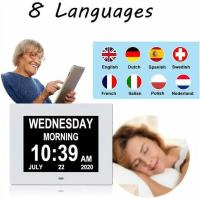 Reloj digital de 7 pulgadas con fecha y día de la semana para personas mayores con Alzheimer y demencia, con recordatorio de medicación, 3 modos de visualización, fuente grande. - details 2