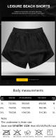 Nuevos Shorts De Playa Casuales Para Hombres Fitness Y Ejercicio Elasticidad Rápida Secado Breve Color Sólido Retro - details 0