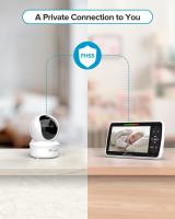 Vigilabebés-Baby Monitor de vídeo para bebés de 5 pulgadas con cámara y audio con zoom remoto Pan-Tilt. Baterías de cuna con modo VOX de conversación bidire,Envío rápidoccional,960ft Vigilabebés de largo alcance con cámara y audio. - details 2