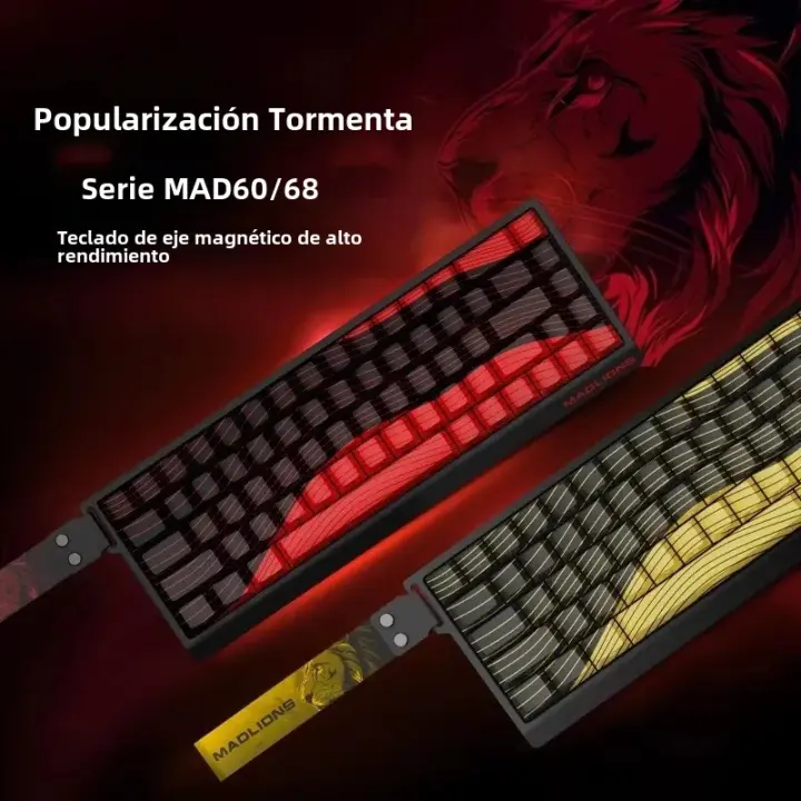 Teclado Mecánico Madcatz Mad60 Mad68 HE 8k Con Switches Magnéticos Y Cableado Para Gaming Teclado RGB Personalizable 60% 68% - 1