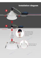 Spotlight LED MR16 Module En Color Blanco Y Negro Instalación Enclavada En Aluminio Redondo Gu10 Foco Bajo Para Decoración De Habitaciones - details 15