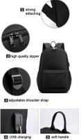 Mochila Escolar Adolescente Antirrobo y Espaciosa con salida de Puerto USB y Auriculares y La Protección de un Candado Numérico (DICACA NATURE). - details 3