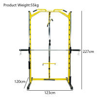 ALLINLIFE Jaula Musculacion Ajustable,Jaula de Potencia Multifuncional,Jaula de Sentadillas con Barra de Dominadas, Estación de Dips y Remo,Multipower Maquina Gym Gimnasio en Casa para Entrenamiento - details 1