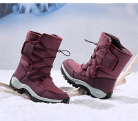Botas De Tobillo Para Mujer Invierno Botas De Nieve Al Aire Libre Botas De Camuflaje Con Pluma Gruesa Botas De Senderismo Con Plataforma Botas De Tacón Bajo Material De Suela De Goma Talla Verdadera - details 16