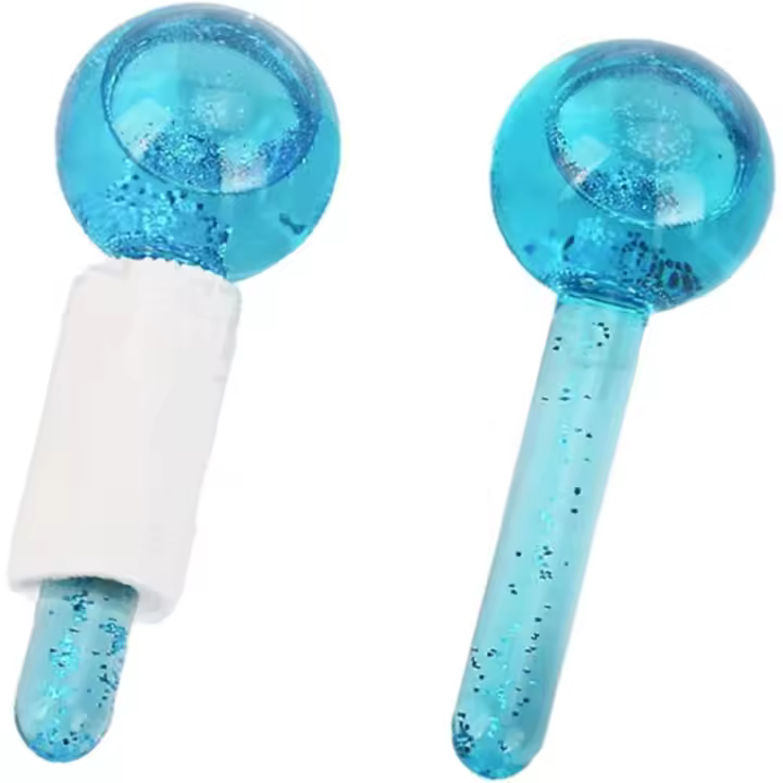 Globos de enfriamiento para cara ojo cuello y cuerpo, herramientas de belleza para el cuidado de la piel promueven la absorción de nutrientes, eliminan las líneas finas alrededor de los ojos (azul) - 1