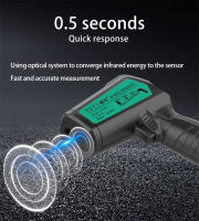 Termómetro Infrarrojo Digital No Contacto Precisión Alta Emissivity Ajustable -50~580C Medidor De Temperatura Industrial - details 16