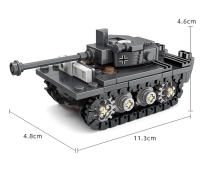 Bloques De Construcción DIY Para Adultos Y Niños Modelo De Tanque King Tiger De La Segunda Guerra Mundial Juguetes Educativos De Soldados Del Ejército Militar - details 1