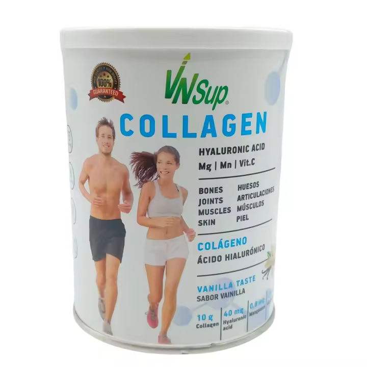 Vanguard Nutrition Colágeno con Ácido Hialurónico | Suplemento Regenerador de Tejidos y Articulaciones | Huesos Fuertes y Piel Radiante | Vnsup Magnesio y Vitamina C | Sabor Vainilla | 450 G - 1