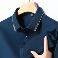 Camisa Polo De Algodón Para Hombre 2024 Estilo Casual Color Sólido Cómoda Y Transpirable Manga Corta Moda Verano Negocios Y Descanso - details 7