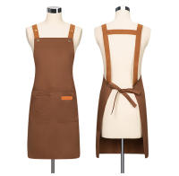Aguas Repellente Del Apron De Cocina Unisex Con Bolsillos Para Trabajo Limpieza Restaurante Waiter Apron De Florista Tienda De Té En Bolsa Pinafore - details 3