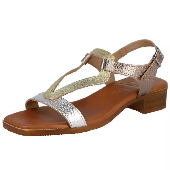Shoes Sandalias Planas marca Oh! My Sandals para mujer en color metalizado - 1