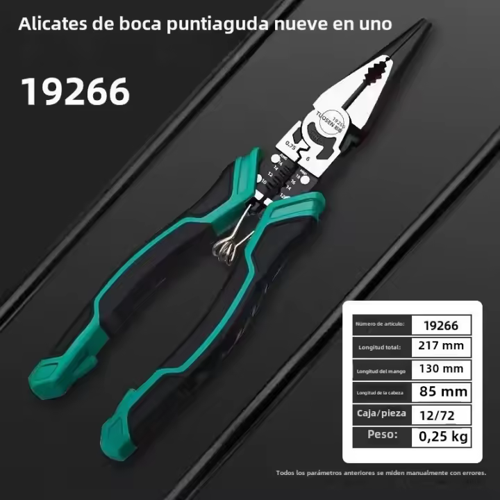 Alicates Diagonales Multifuncionales Universales Con Nariz De Aguja Herramientas De Electricista Corta Cables De Acero Al Carbono Set De Alicates - 1