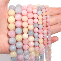 1 Hilo De Piedras Morganita Naturales Redondas Suaves Para Creación De Joyería Collares Pulseras DIY Tamaños 6/8/10/12mm - details 2