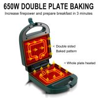 Sandwichera Tostadora Microondas, Tostadora Microondas 650W, Máquina De Desayuno Multifuncional, Placa Antiadherente, Calefacción De Doble Cara - details 1