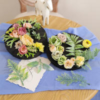 10Pcs Decoraciones De Hojas Artificiales Para Bodas Fiestas Hogar DIY Embalaje De Caja De Dulces Guirnalda Navidad Floristería - details 3
