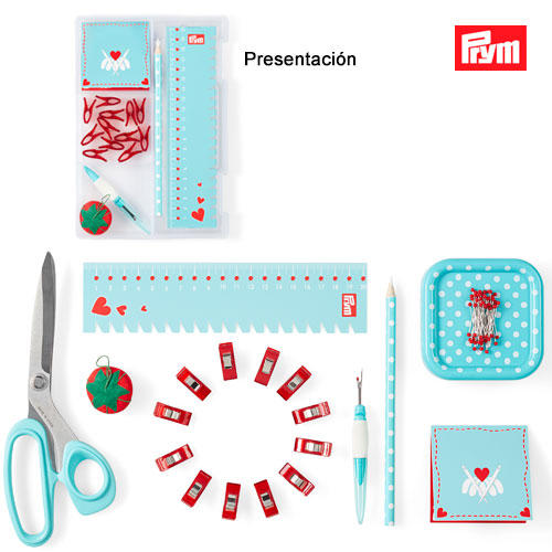 PRYM - 651222 Kit iniciación para costura Prym Love contiene una selección de los productos más usuales para coser