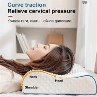 Almohada De Espuma De Memoria Ajustable Para Dormir Alivio Del Dolor De Cuello Y Hombros Soporte Ortopédico Contorno Para Lados - details 1