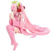 Figura De Acción Anime Hatsune Miku Vestido Rosa PVC Decoración De Cerezo Regalo Para Coleccionistas Tamaño 10cm Unisex - details 4