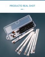 Caja De Organización Para Maquillaje Portátil Transparente Con Cubierta Estuche Para Pinceles De Cejas Y Cuchillas Utensilios De Mesa Y Cuchillos Herramienta De Belleza - details 4