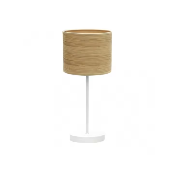 Fabrilamp - Sobremesa Jerte 1xe14  Blanco/madera Clara 42x17x17 Cm - 1