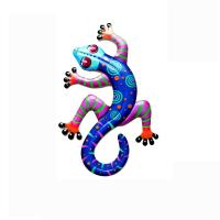 Adornos De Parede De Geckos De Hierro Arte Metalico Pequeño Lurdo Esculturas De Exterior Para Jardin Hogar Decoración Animal - details 4