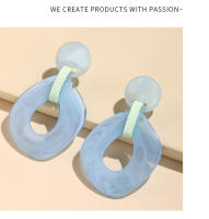 Pendientes Colgantes De Génesis Largos Y Coloridos Para Mujer Estilo Coreano Joyería Sencilla Forma Geométrica Tendencia - details 6