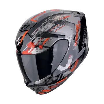 Casco Scorpion EXO-391 CLUTTER Negro-Rojo 22.06 139-480-24 - 1