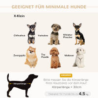 Pawhut Sofá para Mascotas Sofá Acolchado para Perros y Gatos de Madera con Cojín Grueso Patas y Bolsillo de Almacenaje 68,5x40,5x40,5 cm Gris - details 3