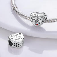 Encantos De Pareja De Niño Y Niña Platinados Con Circonia Para Pulsera O Collar Joyería Para Mujer Pendiente Clásico De Moda Vintage Romántico - details 44