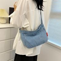 Bolso De Hombro Grande Para Mujer Estilo Casual Simplicidad Bolsa De Compras De Alta Capacidad Bolsa Cruzada De Denim Mensajero - details 5