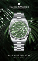 Reloj Mecánico De Pulsera CADISEN 40MM Con Dial De Hoja De Palma Lujo Automático Para Hombres Espejo De Zafiro MIYOTA 8215 Reloj Verde Oliva Resistente Al Agua 10Bar - details 0