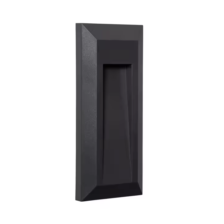 Ledkia Baliza Exterior LED Superficie Pared Rectangular Negro Gisli 2700K Blanco Cálido - 1