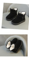 Botas Térmicas Para Niños Y Niñas Antideslizantes Con Hebilla Moda Sencilla Algodón Invierno Otoño Bota De Tobillo Unisex Talla 4-6Años - details 2