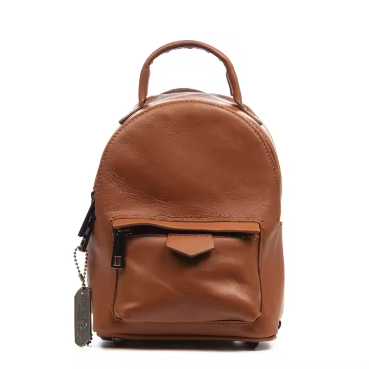 FIRENZE ARTEGIANI Aradeo bolso mochila mujer. Piel auténtica acabado Sauvage. Fabricado en Italia 17x12x21 Cm. - 1