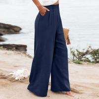 Pantalones Anchos Para Mujer Cintura Alta Elástica Trasera Negocios Casual Largo Pantalones Regulares De Pierna Recta Para Otoño/Invierno - details 31