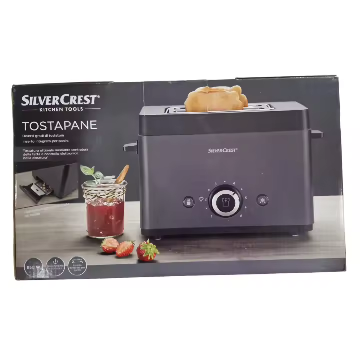 Tostador Vintage Metalcolor Grafito Vertical 2 Rebanadas - Control Electrónico de Tostado - 1