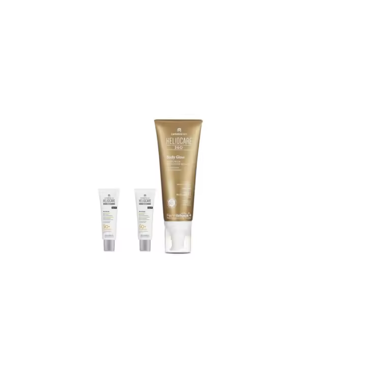 HELIOCARE 360º SPF 50+ BODY GLOW PROTECTOR SOLAR 100 ML + Regalo 2 Acnimant 5ml - 1