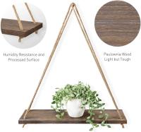 Estante De Pared De Madera Con Soporte Para Macetas Y Silla De Correa Decoración Nórdica Moderna Para El Hogar Diseño Simple Montaje En Pared - details 1