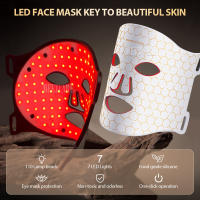 Máscara De Luz LED Para El Rostro Con 7 Colores Terapia De Silicona Fotón Belleza Para Levantar La Cara Anti-Arrugas Control De Aceite Blanqueamiento Y Reparación De Piel - details 0