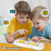 Juguete Educativo Para Bebés Control Remoto De TV Con Cubierta De Silicona Suave Música Y Luz Aprendizaje Temprano Para Niños - details 3