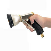Pistola De Agua Multifuncional Para Jardín Y Lavado De Coche Con 9 Modos De Roce Alta Presión Manija De Malla Metálica Para Riego Del Jardín - details 2