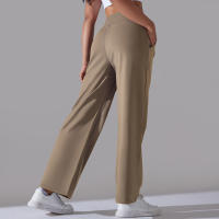 Pantalones Rectos De Pierna Ancha Para Mujer Casual Pantalones De Oficina Cintura Alta Holgados Para Danza Leggings Sin Costuras De Nylon - details 32