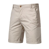 Verano nuevos pantalones cortos casuales de algodón para hombres europeos y americanos rectos ajustados pantalones de cinco cuartos ropa de hombre de color sólido de gran tamaño - details 6
