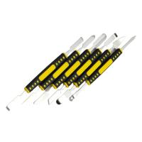 Kit De Herramientas Manuales Para Reparación De Teléfonos Móviles 6pcs Set De Abrazaderas Y Cuchillas Para Desmontaje De Teléfonos Metal Crowbar Y Spatula - details 9