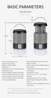 Lámpara Solar Anti-Mosquitos UV Recargable Eléctrica Repelente De Insectos Plegable Portátil Zapateadora De Mosquitos - details 12