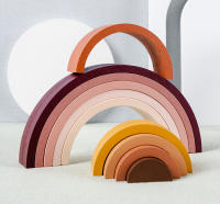 Bloques De Arco Iris De Madera Para Niños Juegos Montessori Aprendizaje De Colores Juguetes Educativos Para Bebés Ayudas De Enseñanza - details 9