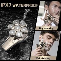 Cabeza Profesional IPX7 Impermeable Recargable Máquina de Maquillaje Rotative Eléctrica Hombre 5 en 1 - details 2