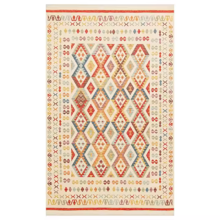 OTTOMAN - ALFOMBRA  KILIM NOMADA NMD 08 - kilim auténtico  suave al tacto, reversible y lavable, elaborados con algodón reciclado.Varias medidas. - 1