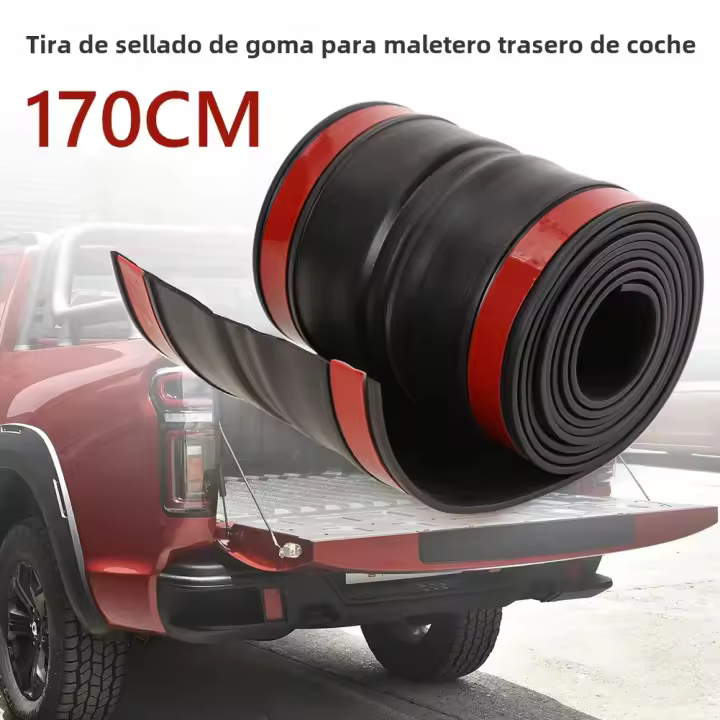 Cubierta De Ranura Para Camión De Goma Duradera Multifuncional Cubierta De Escudo De Sellado Clásico Para Maletero De Camión Tamaño 67x4 Pulgadas - 1