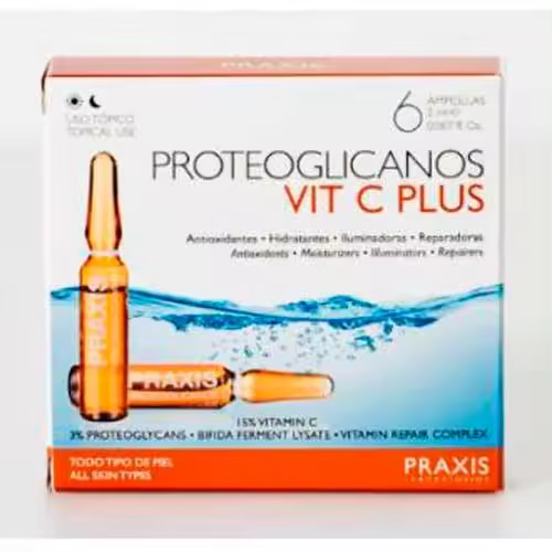 Praxis Proteoglicanos Vit C Plus - Ampollas Hidratantes Antioxidantes Iluminadoras Reparadoras - 1